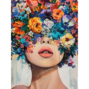 Bimkole 5D Diamond Art Kits for Adults Flowers, Full Drill DIY Rhinestone Embroidery Set Paint with Diamonds Art Women by Number Kits Cross Stitch Home Wall Craft Decor 12x16 Inch