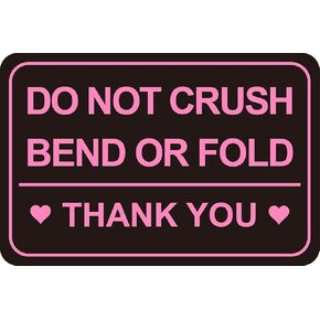2x3 inch Black and Pink 200pcs Do not Crush Bend or Fold Shipping Stickers Labels