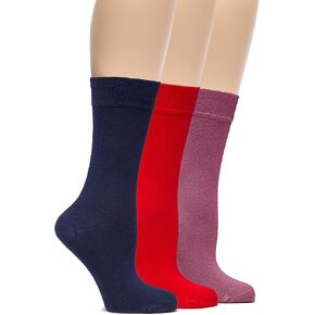 Hugh Ugoli Womens Bamboo Dress Socks, Extremely Soft, Thin, Crew Socks for Business Trouser Casual, Non-Binding, 3-6 Pairs