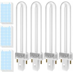 TINDTOP 9W 21050 Bulbs & Replacement Glue Boards Kit for Dynatrap DT3009, Indoor Glue Boards Refill Sticky Cards Bulbs Accessories for Dynatrap DT3009 DT3019 DT3039 (White Glue Boards)