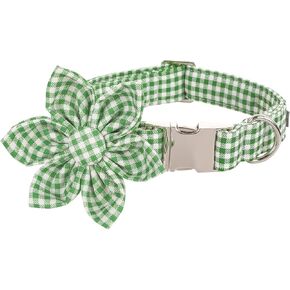 Lionet Paws Dog Collar with Flower, Adjustable Collar for Puppies, Neck 8-12 inches