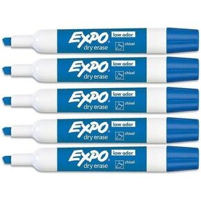 إكسبو منخفضة الرائحة تلميح علامات مسح الجافة ، الأزرق ، 5 علامات لكل ترتيب (80003) in Kuwait