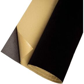 Self Adhesive Velvet Flock Contact Paper Roll Shelf Liner for Jewelry Drawer Craft Fabric 17.7" x 78.7", Soft Velvet Liner for Drawer DIY (Black) (17.7x78.7inch)