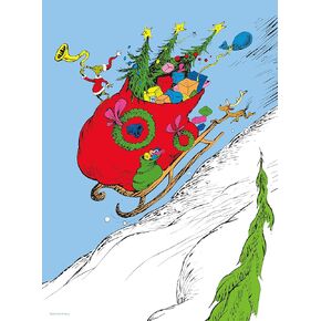 Ceaco - Dr. Seuss - The Grinch - Glitter Puzzle - 100 Piece Jigsaw Puzzle
