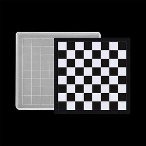 1Pc Checker Board Mold Silicone Mold Checker Board Resin Mold for 3D Checker or Chess Game Board Making Epoxy Casting Mold DIY Jewelry Crafts Tools Epoxy Resin Mold