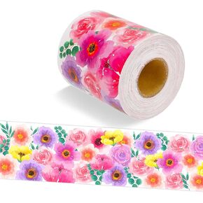 Lucleag 49.2ft زهور لوحة نشرة الأزهار الحدود ، وديكور نشرة زهرة ملونة ملونة in Kuwait