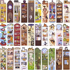 30 Piece Cat's World Bookmarks for Book Lovers - Cute, Colorful, and Practical for Students, Teachers, and Home Use