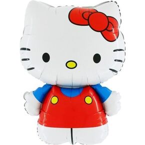 Toyland® 30" Hello Kitty Dressed In Red/Blue Foil Balloon