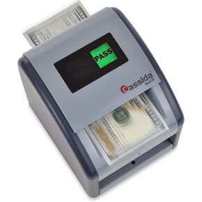 كاسيدا كاسيدا Omni-ID 2-in-1 كاشف التزوير العملة مع مصابيح التحقق من تحديد الأشعة فوق البنفسجية-مدقق الفاتورة مع أجهزة استشعار الأشعة تحت الحمراء والمغناطيسية والأشعة فوق البنفسجية (حزمة 6)