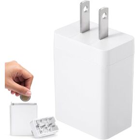 Secret Hiding Containers, Fake Charger Secret Stash Compartments Hide Money Plastic Wall Cash Storage for Travel Home Security