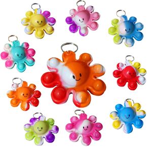 24 Packs Octopus Funny Small Summer Gift Unique Mini Item Assorted fidgets Toys for Kids Children Students Gifts from Classroom Teacher,Birthday Party Bubble Favors Supplies