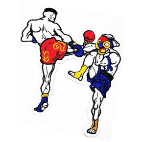 Thailand Muay Thai Boxing Fighters Boxers Martial Arts Patches Iron On Sewing Embroidered Patches Badge Applique DIY Craft Repair Clothes Jacket Jeans Cap Backpacks (05)