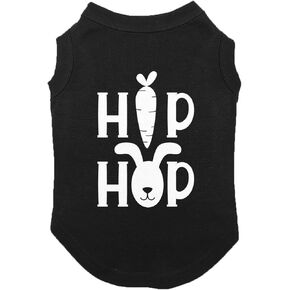 Hip Hop Easter Bunny - Rabbit Music Dog Shirt (Pink, Medium)