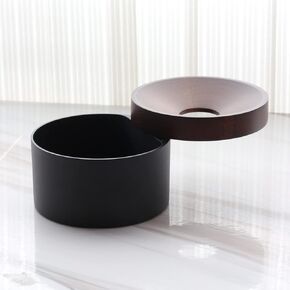 Revov Coin Storage II, Beech Wooden Lid Storage Box with Magnetic Rotating, Aluminum Coin Bank, Money Saver, Gift, Mother's Day, Designed for All US Coins (Black)