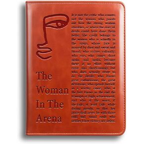 Motivational Woman Quote Gifts Leather Notebook The Women In The Arena Travel Notebook Inspirational Gifts for Women Feminist Entrepreneur (Journal-Women in Arena)