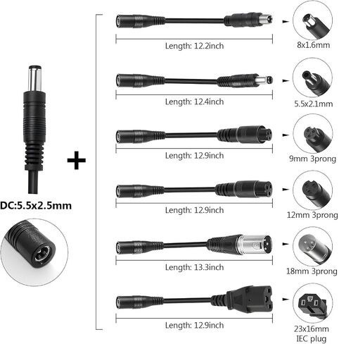 Lemotech 42V 2A UL شاحن سكوتر كهربائي مدرج-استبدال Hiboy و Gotrax و GXL و Jetson و Razor و Universal 7-Connector Power متوافق مع بطارية 36V Li-Ion in Saudi Arabia