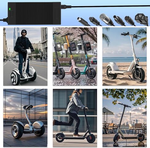 Lemotech 42V 2A UL شاحن سكوتر كهربائي مدرج-استبدال Hiboy و Gotrax و GXL و Jetson و Razor و Universal 7-Connector Power متوافق مع بطارية 36V Li-Ion in Saudi Arabia