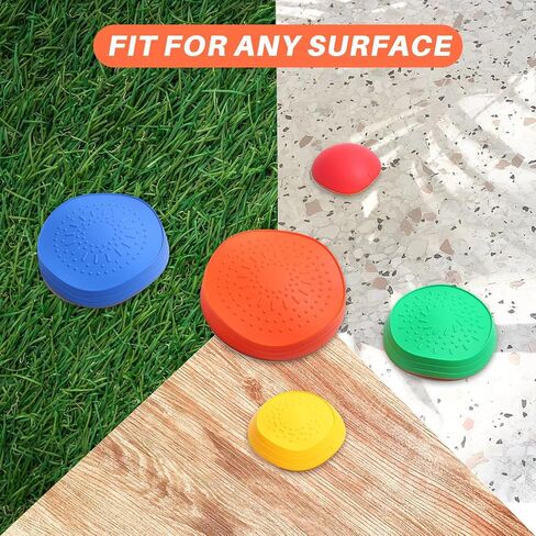 Balance Stepping Stones for Kids - 5pcs Vibrant and Nature-Themed Sensory Toys to Encourage Toddlers Balance & Gross Motor Skills for Indoor and Outdoor Play in Kuwait