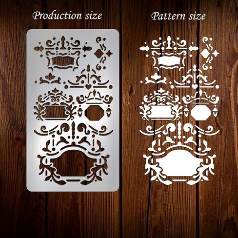 UNICRAFTALE 1Pcs Brick Texture Metal Stencil Layering Drawing Stencils Stainless Steel Painting Stencils Reusable Texture Mixed Media Stencil for Painting on Wall Canvas Wood Craft Furniture Paper in Kuwait