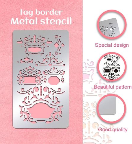 UNICRAFTALE 1Pcs Brick Texture Metal Stencil Layering Drawing Stencils Stainless Steel Painting Stencils Reusable Texture Mixed Media Stencil for Painting on Wall Canvas Wood Craft Furniture Paper in Kuwait