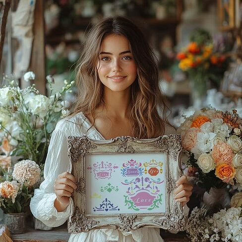 UNICRAFTALE 1Pcs Brick Texture Metal Stencil Layering Drawing Stencils Stainless Steel Painting Stencils Reusable Texture Mixed Media Stencil for Painting on Wall Canvas Wood Craft Furniture Paper in Kuwait