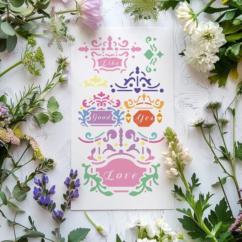 UNICRAFTALE 1Pcs Brick Texture Metal Stencil Layering Drawing Stencils Stainless Steel Painting Stencils Reusable Texture Mixed Media Stencil for Painting on Wall Canvas Wood Craft Furniture Paper in Kuwait