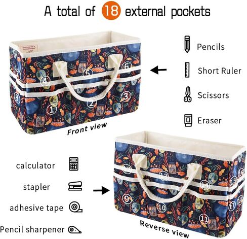 E-WEICHEN Craft Organizer Tote Bag Art Storage Caddy with Multiple Pockets Storage Containers for Art,Craft,and Office Supplies Storage Bilosa in Kuwait