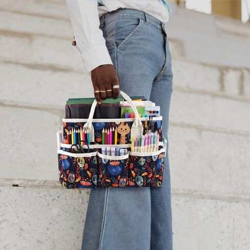 E-WEICHEN Craft Organizer Tote Bag Art Storage Caddy with Multiple Pockets Storage Containers for Art,Craft,and Office Supplies Storage Bilosa in Kuwait