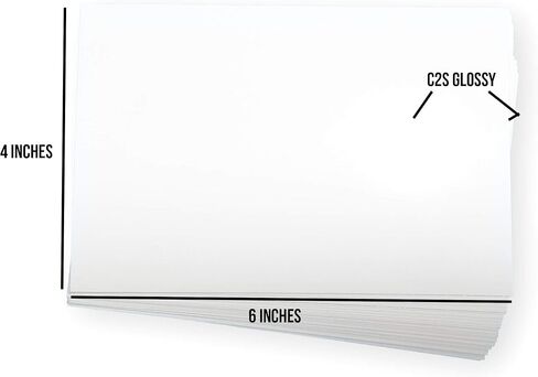 Inkjet Glossy Postcard Paper, Double Sided Gloss, Blank, Thick, Printable, 14pt, C2S, 50 Pack, 4 x 6 inches in Saudi Arabia