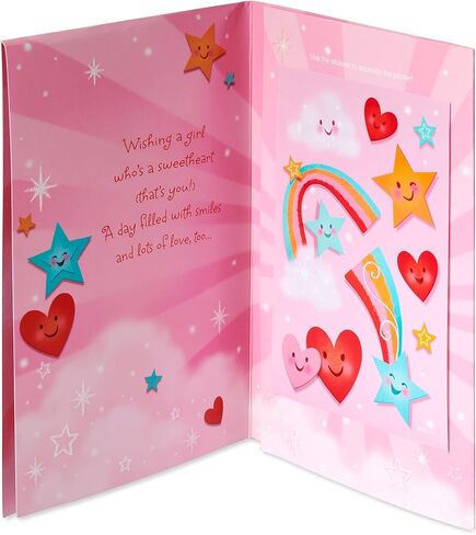 American Greetings Unicorn Valentines Day Card for Daughter with Stickers (Magical Moments) in Saudi Arabia