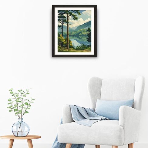 Natuyalo Paint by Numbers Kit for Adults - Forest Landscape Paint by Number on Canvas Without Frame, DIY Acrylic Painting for Ideal Gift Home Wall Decor (16x20 Inch) in Kuwait
