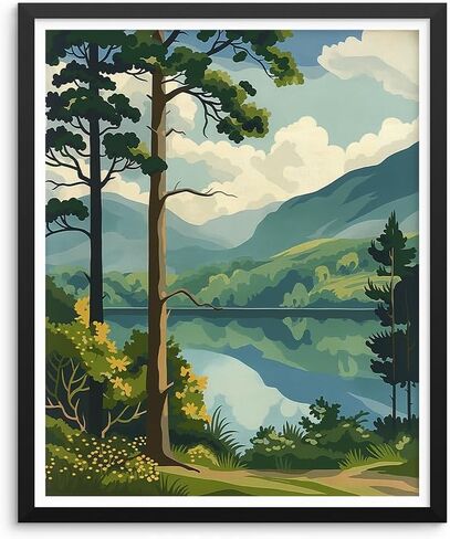 Natuyalo Paint by Numbers Kit for Adults - Forest Landscape Paint by Number on Canvas Without Frame, DIY Acrylic Painting for Ideal Gift Home Wall Decor (16x20 Inch) in Kuwait