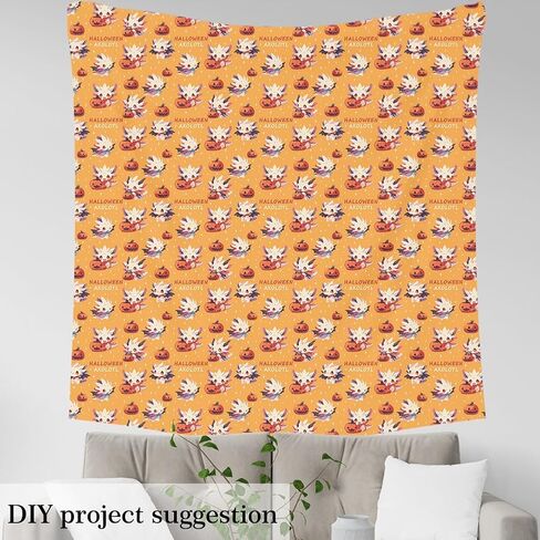 jejeloiu Kids Cute Axolotl Fabric by The Yard 1 Yard Cartoon Pumpkin Salamander Upholstery Fabric for Chairs Sofa Couch Kawaii Ocean Sealife Decorative Fabric Fantasy Bubble DIY Reupholstery Fabric in Saudi Arabia