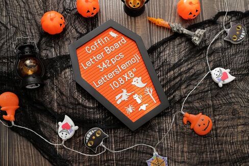 Coffin Love Love Board مع 342 خطابًا وأرقامًا قابلة للتغيير ، 10.8 "× 8" ، لوحة تسجيلات رسائل قوطية من Fludboard Fork in Kuwait