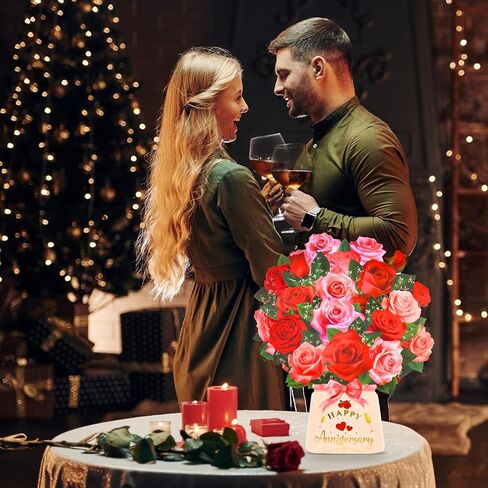 Pop Up Birthday Card with Music & Lights, 3D Pull-Out Flying Hummingbird Flower Bouquet Greeting Card, Elegant Floral Birthday Keepsake Gift with Envelope for Women Wife Mom Sister Friends Her in Kuwait