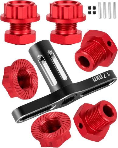 RC 17mm Wheel Hub w/anti-dust Cap Buddrads Part for 1/8 Typhon 3S BLX ، Typhon Mega 550 ، aluminium wheel hub hex w/hex wrench ، green in Kuwait
