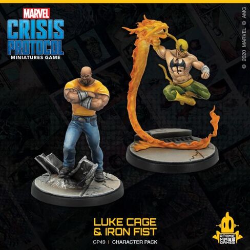 Marvel Crisis Protocol Luke Cage and Iron Fist Pack | المنمنمات معركة لعبة | لعبة الإستراتيجية للبالغين والمراهقين | الأعمار 14+ | 2 لاعبين | متوسط. وقت اللعب 90 دقيقة | صنعت من قبل الألعاب الجماهيرية الذرية in Kuwait