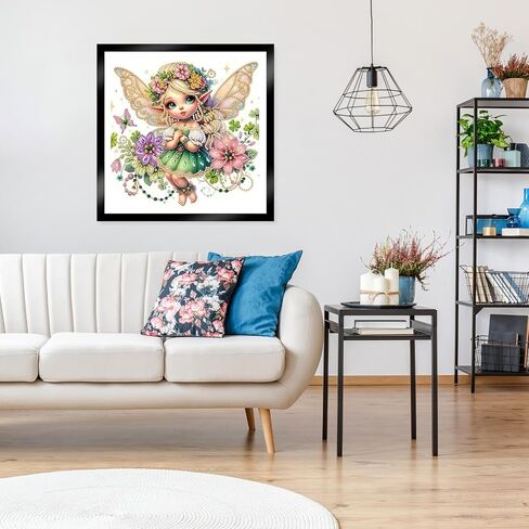 MOGTAA 5D Special Shape Diamond Art Kits for Beginners, Gnomes Diamond Painting Kits for Adults, Flowers Crystal Rhinestones Diamond Painting Gem Art for Home Decor 12×12 Inch in Kuwait