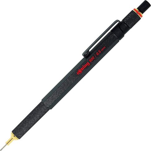 rOtring 800 Retractable Metal Mechanical Pencil, 0.5mm, Black Barrel, Perfect for Drafting, Engineering, Architecture Professionals in Saudi Arabia