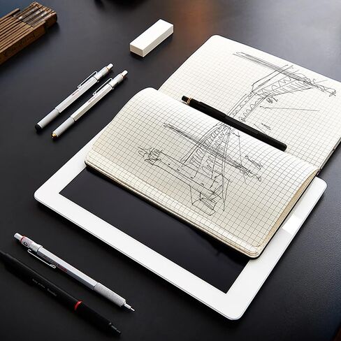 rOtring 800 Retractable Metal Mechanical Pencil, 0.5mm, Black Barrel, Perfect for Drafting, Engineering, Architecture Professionals in Saudi Arabia