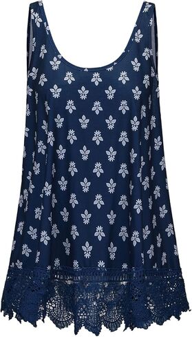 Plus Size Swing Lace Flowy Tank Top for Women in Saudi Arabia