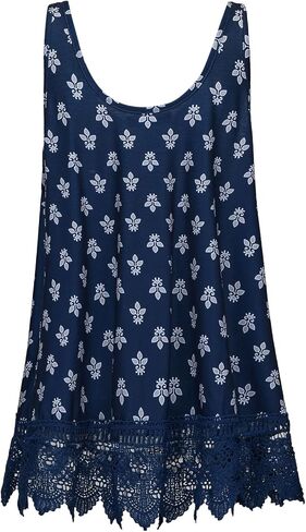 Plus Size Swing Lace Flowy Tank Top for Women in Saudi Arabia