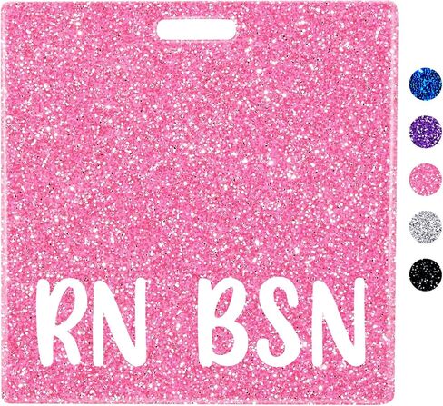 Plifal RN BSN Budge Buddy Card Purse Excesssories Glitter Fenizontal Tadges Tags in Kuwait