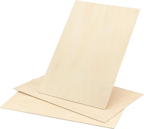 JOIKIT 60 Pieces 1/16 x 4 x 8 Inch Basswood Sheets, 100 x 200 x 1.5mm Unfinished Natural Balsa Wood Sheet, Thin Plywood Sheet Boards for Craft Painting Cut Out Laser Wood Burning Ornaments in Kuwait