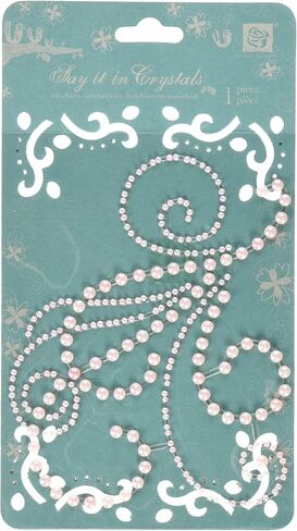Prima 529307 Say It in Pearl Swirls Acrylic Jeweled Sticker, Pink in Saudi Arabia
