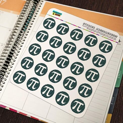 Pi Math Geek Nerd 3.14 Planner Calendar Scrapbooking Crafting Stickers in Saudi Arabia