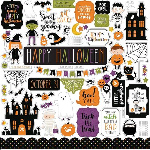 شركة Echo Park Paper Co. Halloween Magic Element Sticker ، Multi in Kuwait