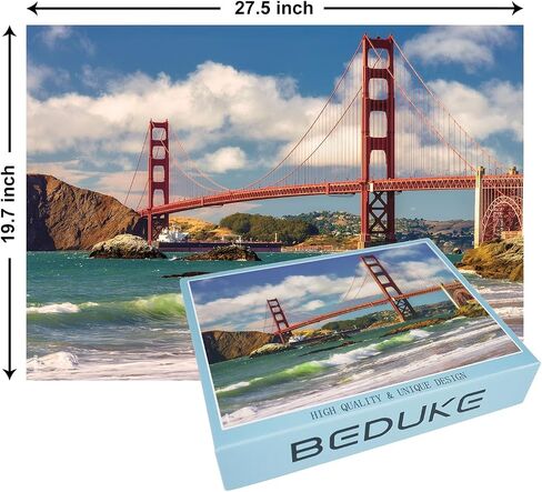 Jigsaw Puzzles for Adults 1000 Pieces San Francisco Thick Sturdy Precise Interlocking Family Game 1000 Piece Puzzle Age 14+ in Saudi Arabia