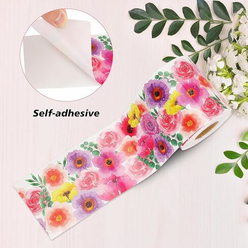 Lucleag 49.2ft زهور لوحة نشرة الأزهار الحدود ، وديكور نشرة زهرة ملونة ملونة in Kuwait