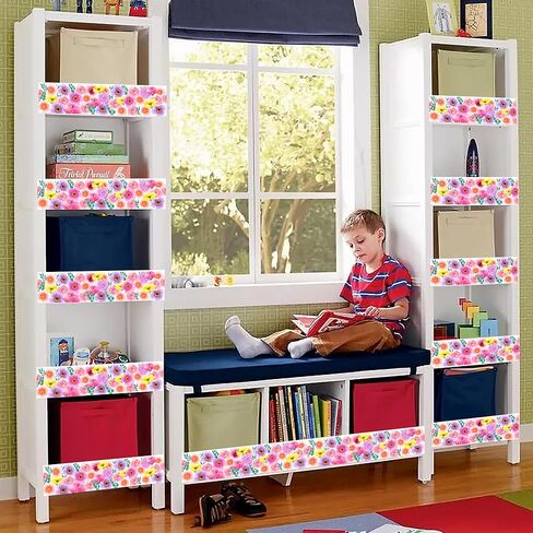 Lucleag 49.2ft زهور لوحة نشرة الأزهار الحدود ، وديكور نشرة زهرة ملونة ملونة in Kuwait